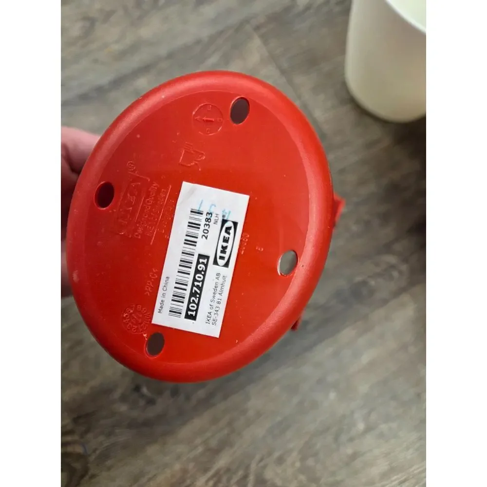 IKEA Bygel Plastic Container Red White Organizer for rail systems 102.710.91 x5